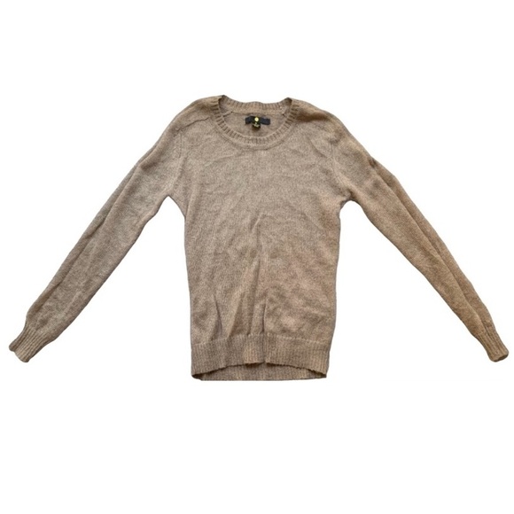 Hudsons Bay Moon Crew Neck Pullover Mohair Wool Knit Sweater Brown Size Small - Picture 1 of 7